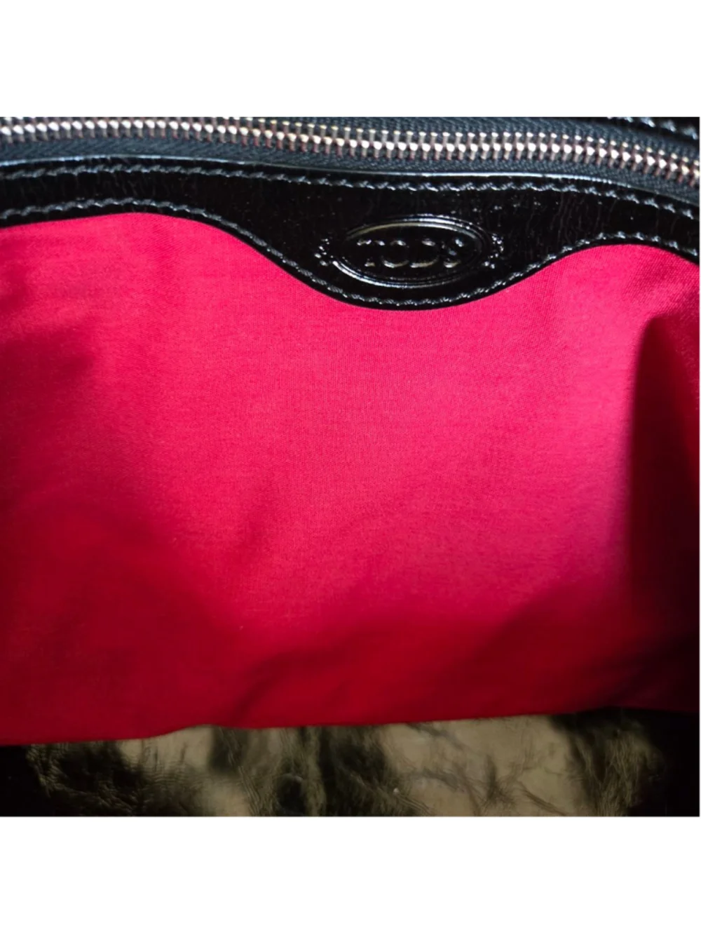 Authentic TOD'S Signature Matelasse Patent Leather Tote Bag Italy